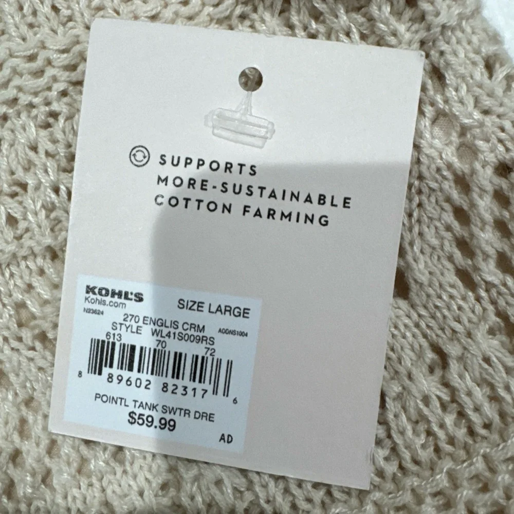 LC Lauren Conrad Cream Crochet Midi Dress - Picture 5 of 10